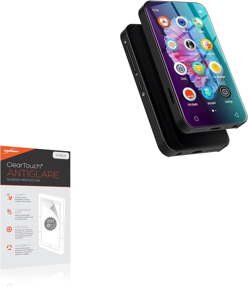 BoxWave Screen Protector Compatible with Luoran Mp3 Player (4 in) - ClearTouch Anti-Glare (2-Pack), Anti-Fingerprint Matte Film Skin - Image 1